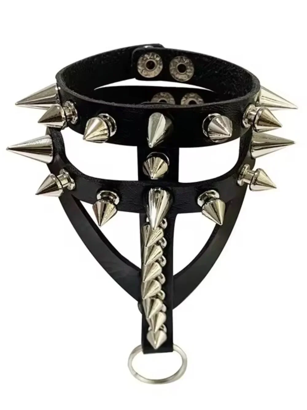 Women Punk PU Leather Goth Wrap Bracelet